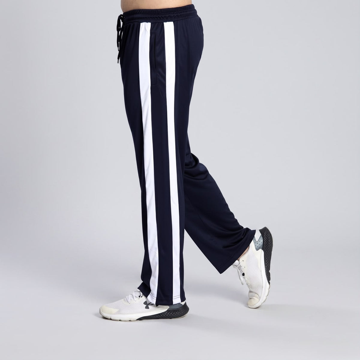 Men’s Jersey Trousers – Soft & Comfortable Track Pants with Side Pockets, Double Side Stripes & Elastic Waistband for Daily Wear