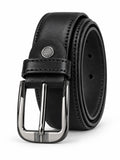 Men’s Leather Belt with Single-Prong Buckle – Stylish Business & Casual Wear Belt